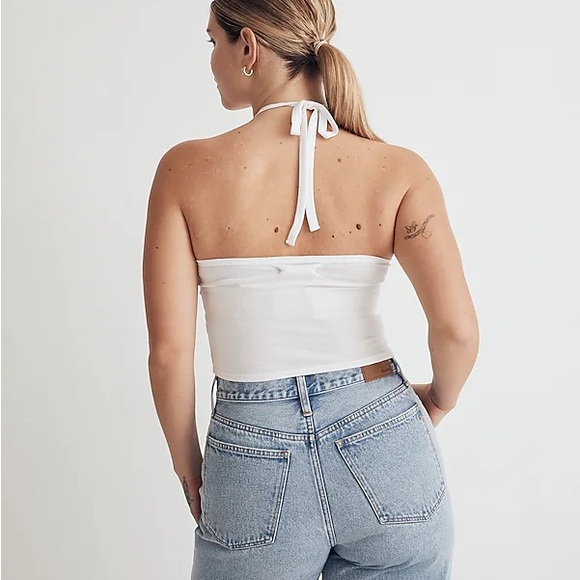 Madewell white halter tank - Picture 3 of 9